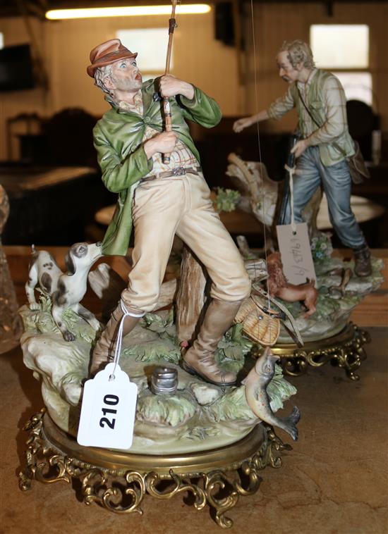 Two Capo di Monte figures